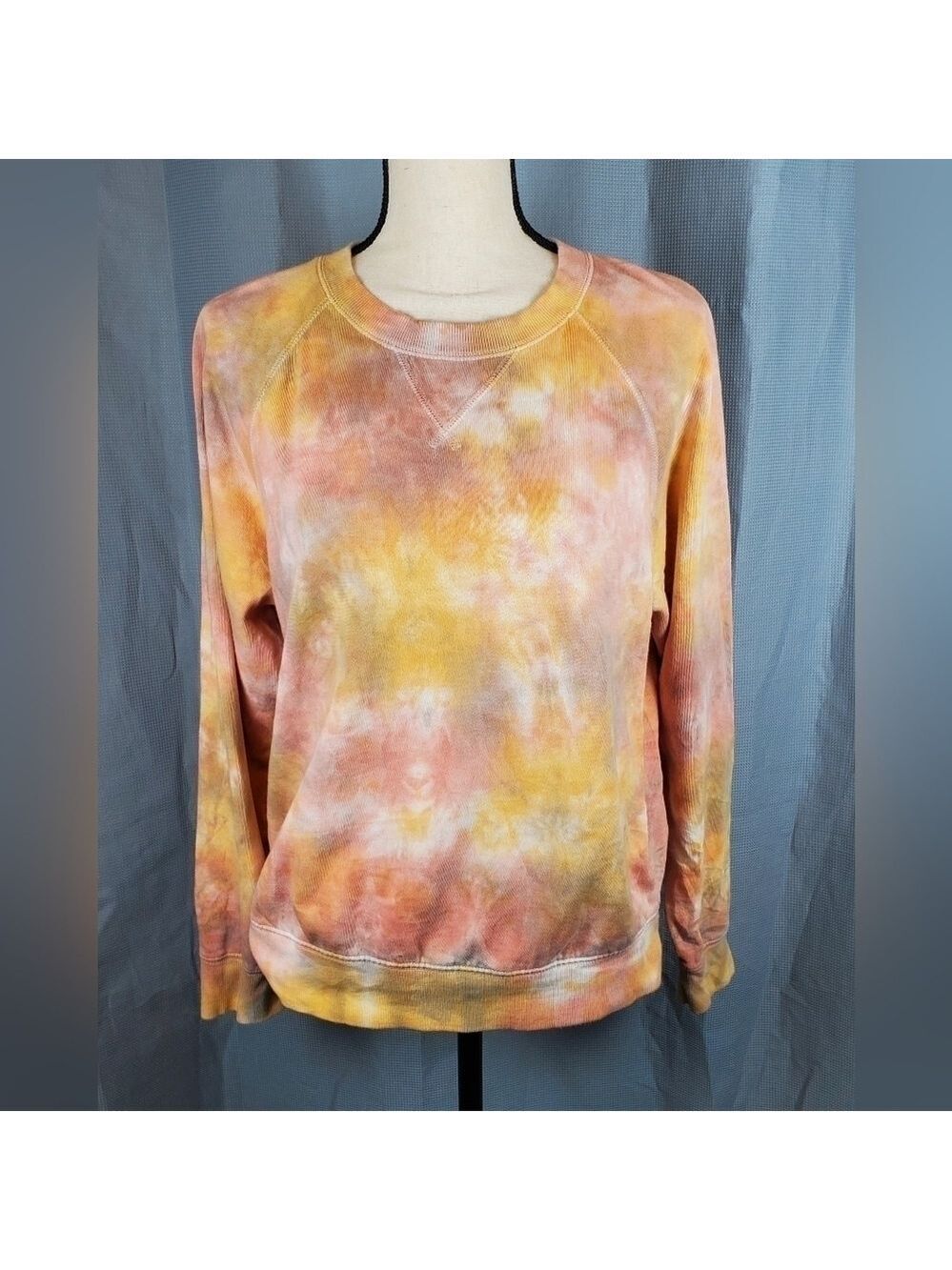 Old Navy sweatshirt, yellow/pink/brown tie dye, size S